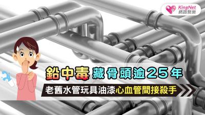 鉛中毒藏骨頭逾25年 老舊水管玩具油漆心血管間接殺手