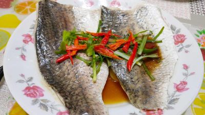 減脂食譜：蒜蒸鱸魚排(二人份)
