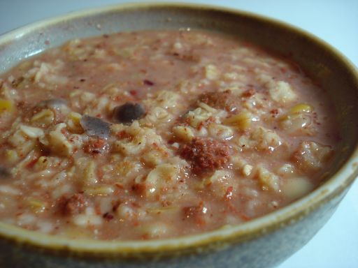 紅麴豆腐乳牛肉粥