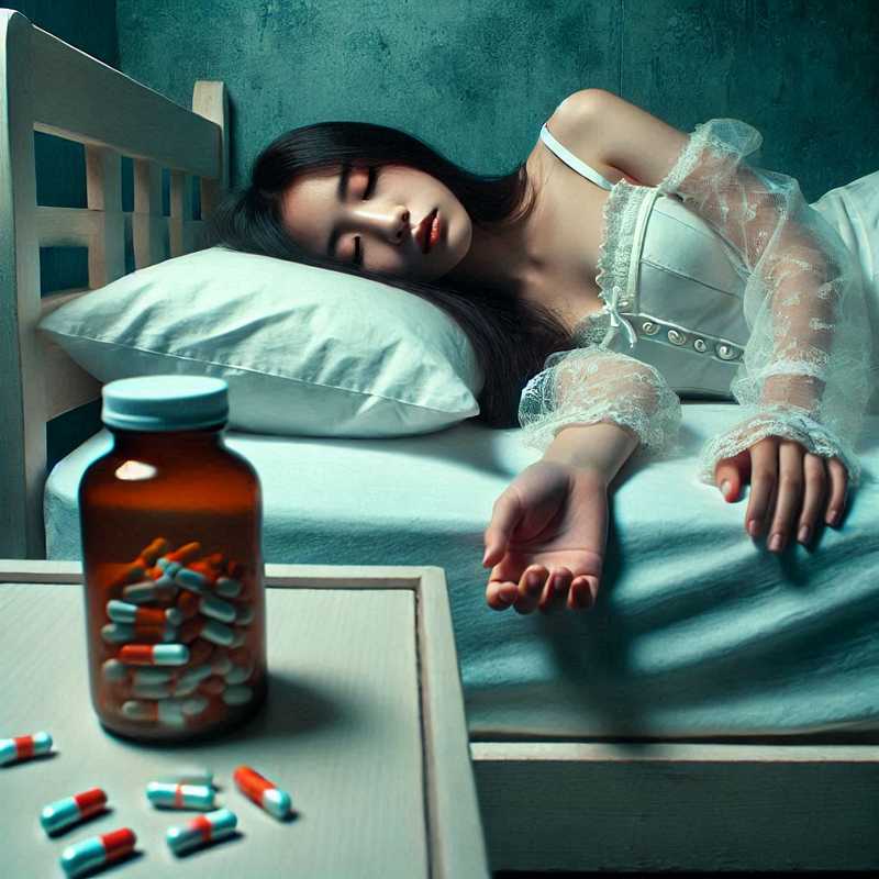 沉睡中的緩和：夢中的止痛藥的夢境示意圖