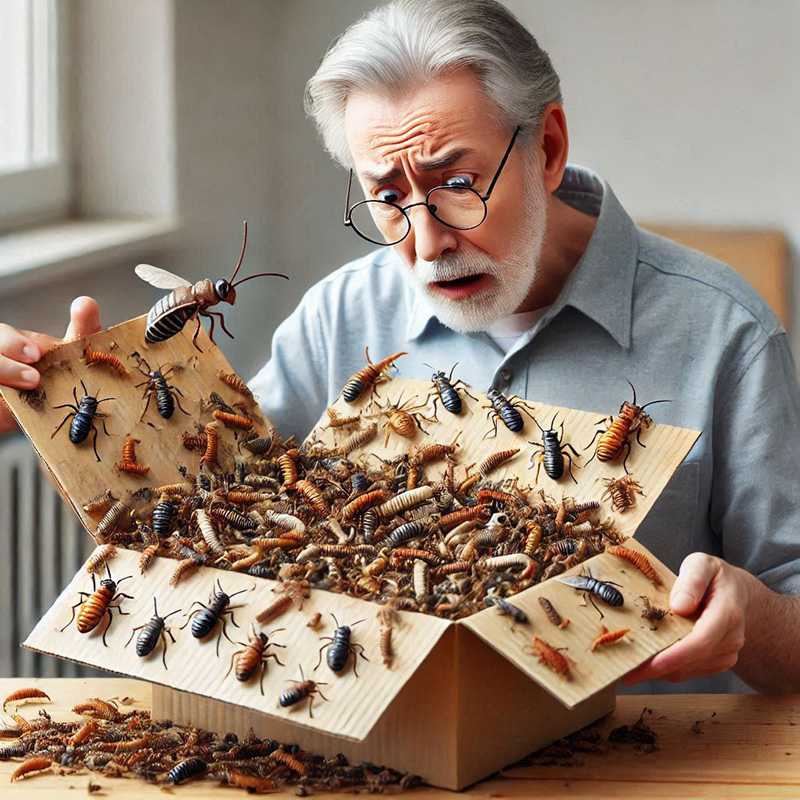 神秘的害蟲包裹：揭示潛在的威脅的夢境示意圖