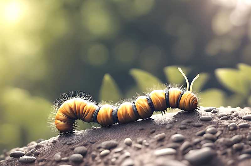 遠遠看見毛毛蟲的夢境示意圖