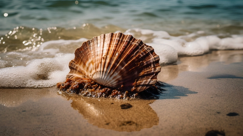 夢緊閉的貝類：秘密與機會的象徵的夢境示意圖
