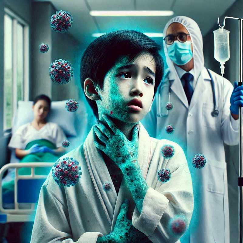 夢到染病：人際關係的隱喻的夢境示意圖