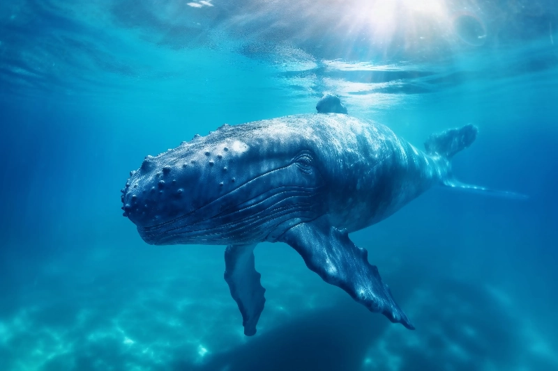 夢中的鯨魚：改變的象徵的夢境示意圖