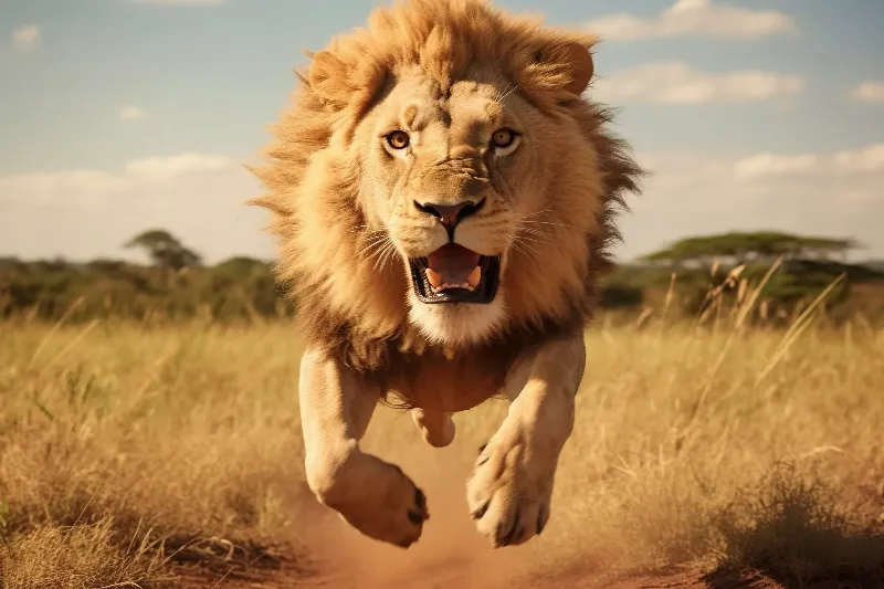 獅子的攻擊與危險的逼近的夢境示意圖