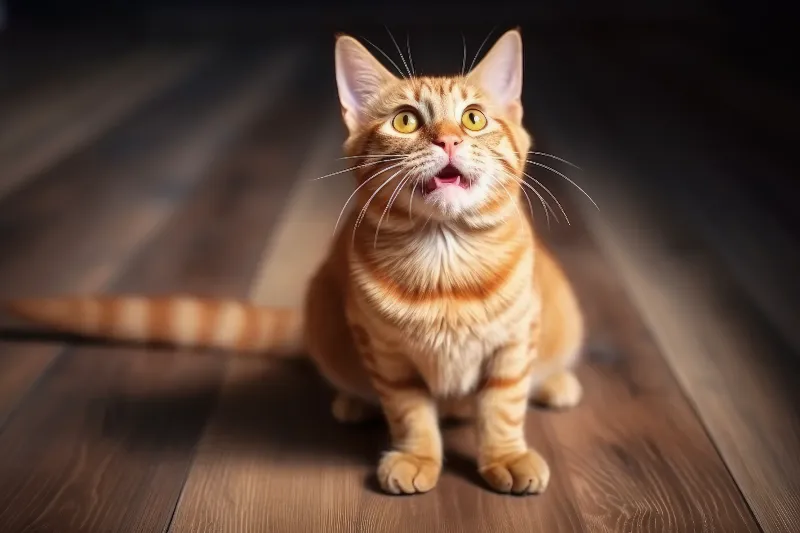 喵喵叫的貓與紛亂的困擾的夢境示意圖