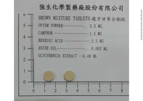 BROWN MIXTURE TABLETS "強生"複方甘草合劑錠