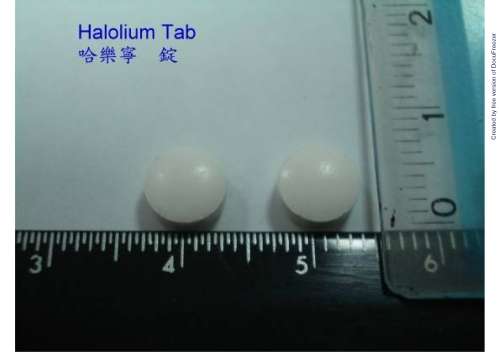 HALOLIUM TABLETS (HALOPERIDOL) "ROYAL" "皇佳" 哈樂寧錠（哈囉嗶利杜）
