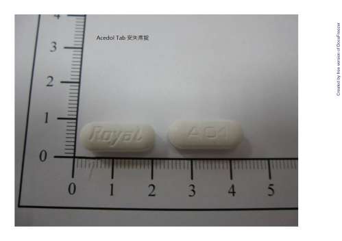ACEDOL TABLETS "ROYAL" "皇佳" 安失疼錠