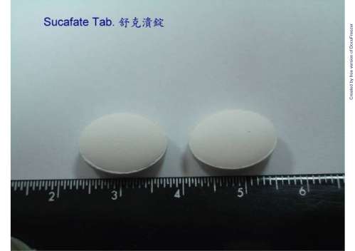 SUCAFATE TABLETS 500MG (BASIC ALUMINUM SUCROSE SULFATE) "皇佳"舒克潰錠５００毫克