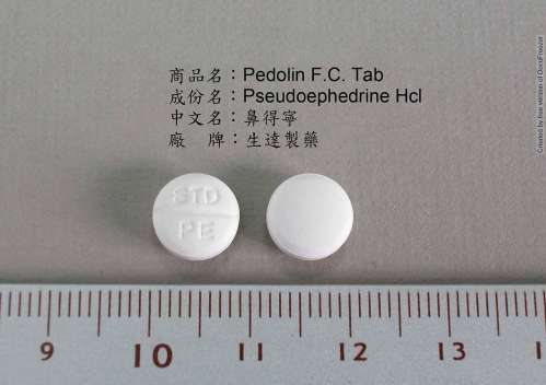 PEDOLIN F.C. TABLETS "STANDARD" "生達" 鼻得寧膜衣錠