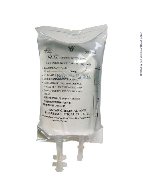 KALY INJECTION 5% "ASTAR" (XYLITOL) 克立注射液