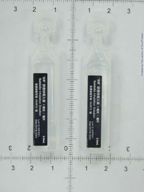 SALDOLIN INHALATION SOLUTION 2MG/ML (SALBUTAMOL) "信東"舒德林吸入液２毫克/毫升