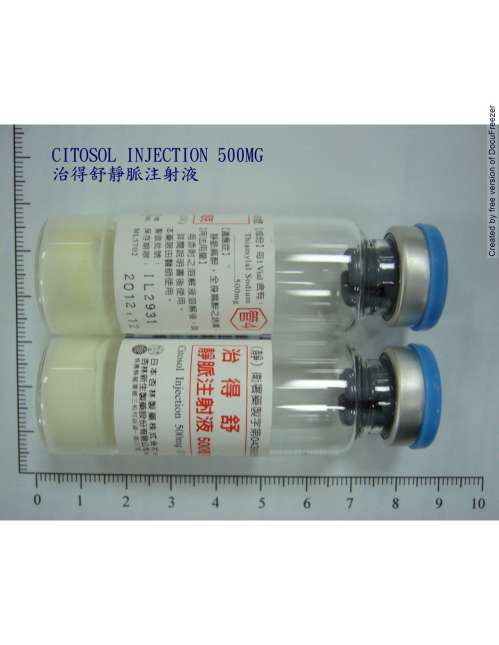 CITOSOL INJECTION 500MG "杏林新生" 治得舒靜脈注射液５００毫克