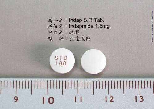 INDAP S.R. TABLETS 1.5MG "STANDARD" "生達" 迅順持續釋放錠1.5毫克