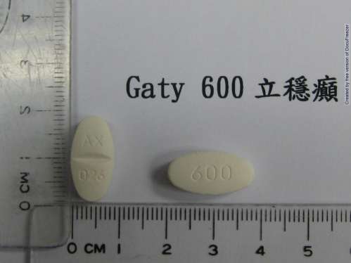Gaty film-coated tablet 600mg 立穩癲膜衣錠600毫克