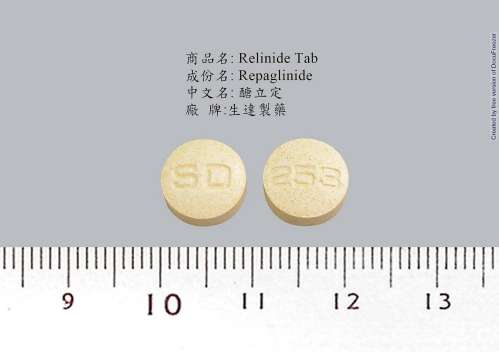 Relinide Tablets 1mg “Standard” (Repaglinide) “生達”醣立定錠 1 毫克