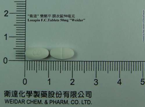 Losapin F.C. Tablets 50mg“Weidar” “衛達”樂壓平膜衣錠 50 毫克