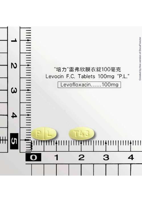 Levocin F.C. Tablets 100mg"P.L." "培力"雷弗欣膜衣錠100毫克