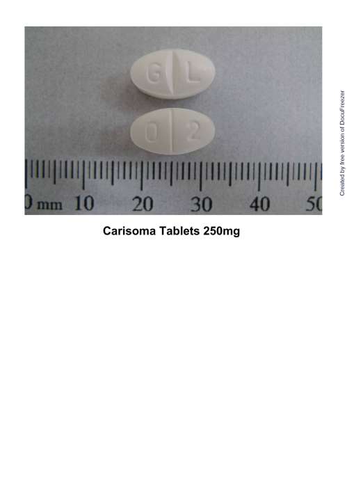 Carisoma Tablets 250 mg 卡力舒錠250毫克