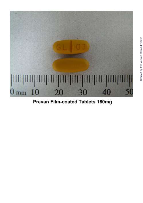 Prevan Film-coated Tablets 160mg 壓穩膜衣錠160毫克