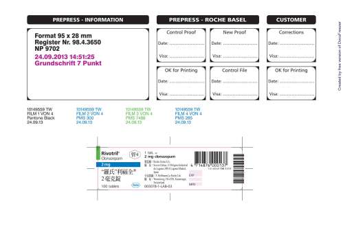 RIVOTRIL 2MG TABLET 利福全2毫克錠