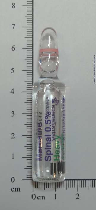 MARCAINE SPINAL 0.5% HEAVY 麻佳因脊椎麻醉注射液０．５％（重型）