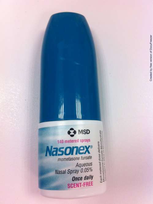 NASONEX AQUEOUS NASAL SPRAY 內舒拿水溶性鼻用噴液劑