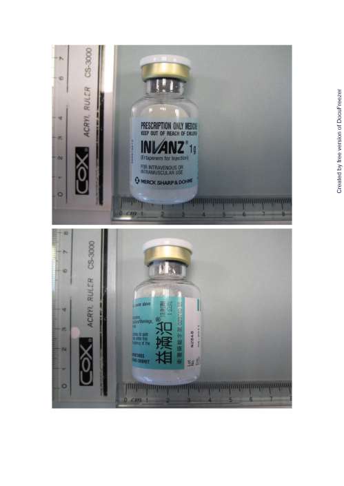 INVANZ 1G INJECTION 益滿治 注射劑１公克