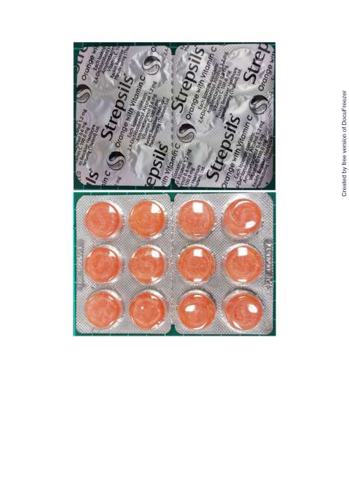 Strepsils Orange with Vitamin C Lozenge 舒立效口含錠柑橘維他命Ｃ
