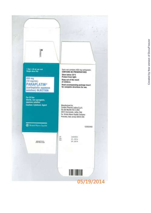 PARAPLATIN IV INJECTION 佳鉑帝靜脈注射液(1)