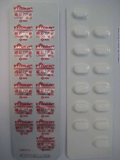 VYTORIN TABLETS 10/20MG 維妥力錠 10/20毫克