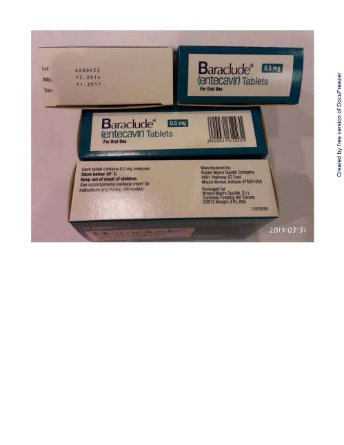 Baraclude Tablets 0.5mg 貝樂克膜衣錠0.5毫克(1)