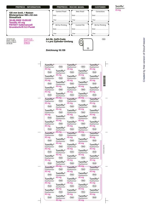 Tamiflu Capsules 45 mg 克流感膠囊 45 毫克