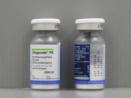 KOGENATE FS, ANTIHEMOPHILIC FACTOR (RECOMBINANT), FORMULATED WITH SUCROSE "科基"血凝素第八因子注射劑（重組體）