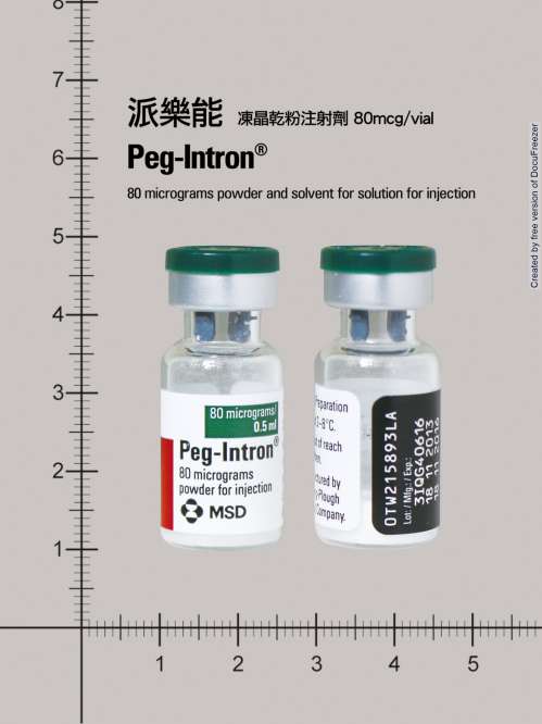 PEG-INTRON POWDER FOR INJECTION 80MCG/VIAL 派樂能凍晶乾粉注射劑　８０ＭＣＧ/ＶＩＡＬ(1)