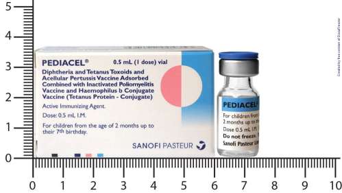 PediacelTM "巴斯德" 五合一疫苗(白喉、百日咳、破傷風、小兒麻痺及b型流行性感冒嗜血桿菌疫苗)