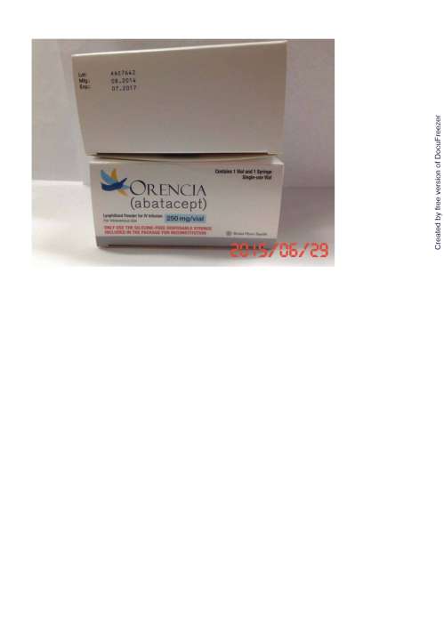 Orencia Lyophilized Powder for IV Infusion 250mg 恩瑞舒凍晶注射劑250毫克(1)