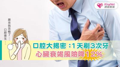 口腔大揭密：1天刷3次牙，心臟衰竭風險降12%