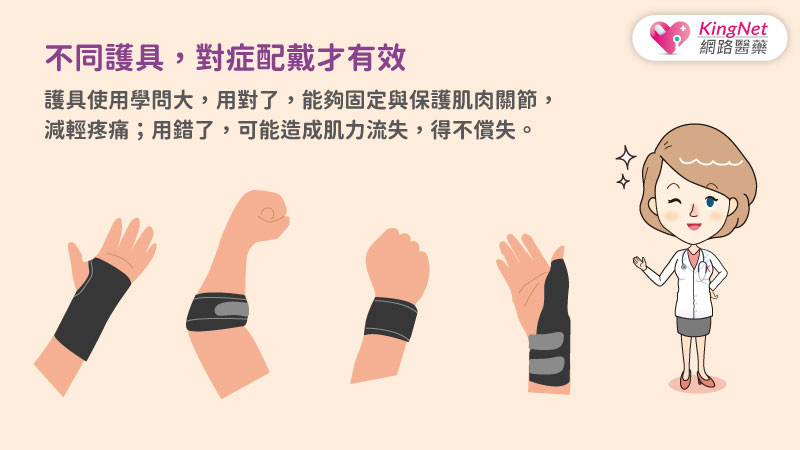 不同護具，對症配戴才有效