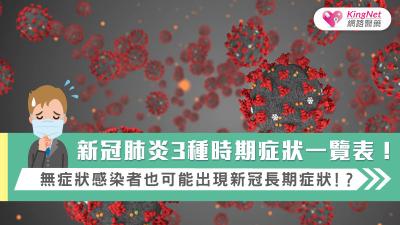 新冠肺炎3種時期症狀一覽表！無症狀感染者也可能出現新冠長期症狀！？