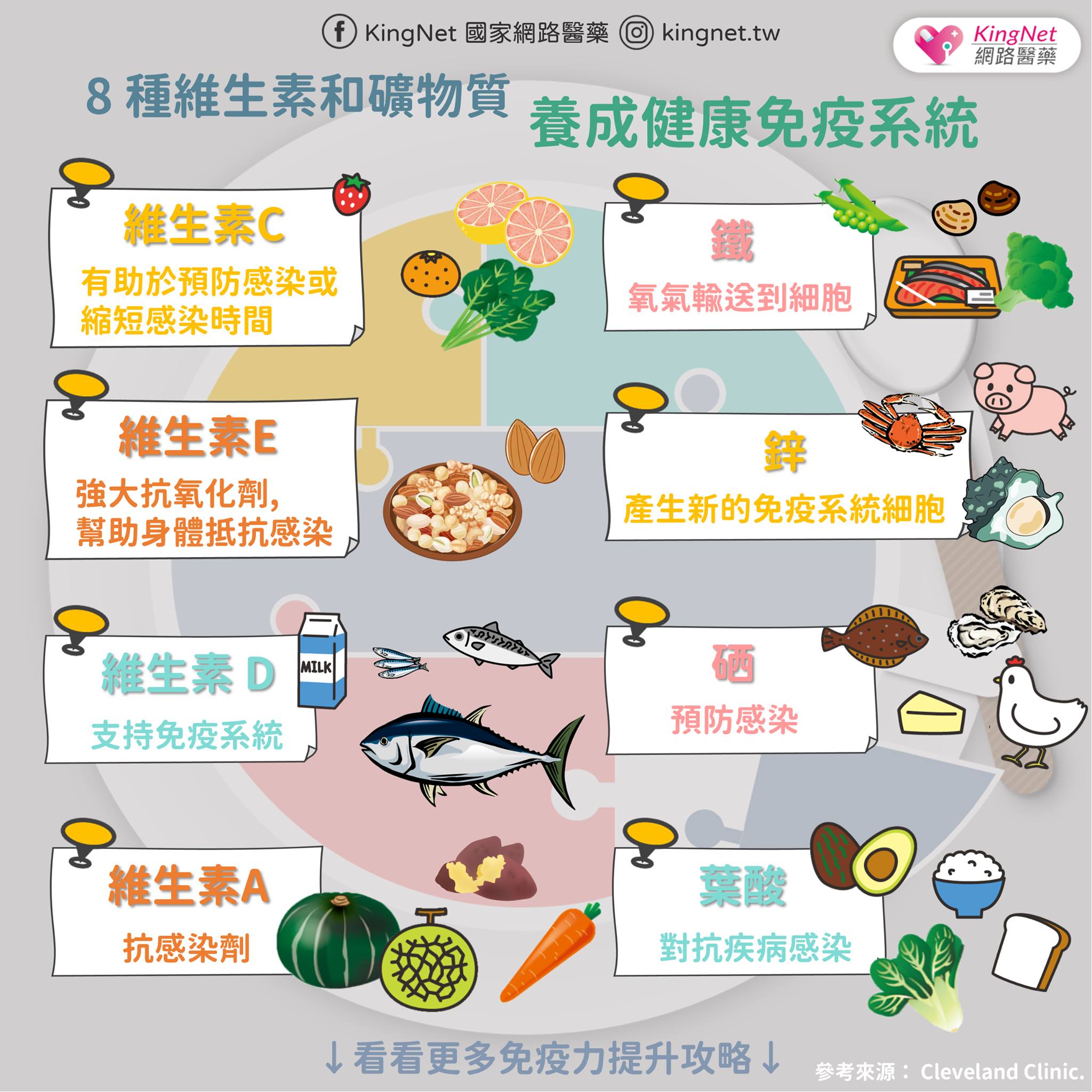 提升免疫力的8種維生素和礦物質