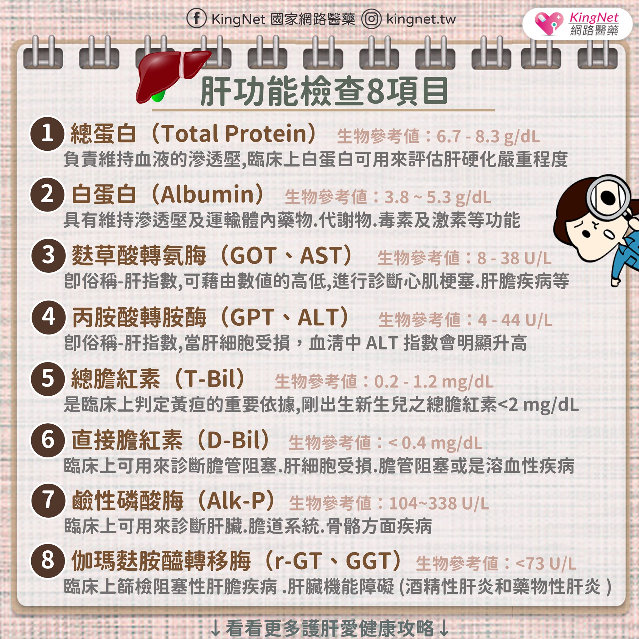 肝功能檢查項目