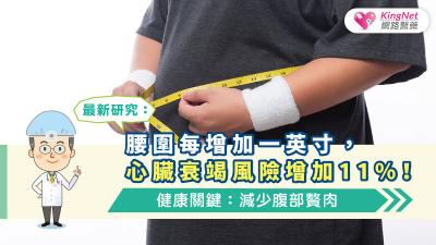 最新研究：腰圍每增加一英寸，心臟衰竭風險增加11%！健康關鍵：減少腹部贅肉