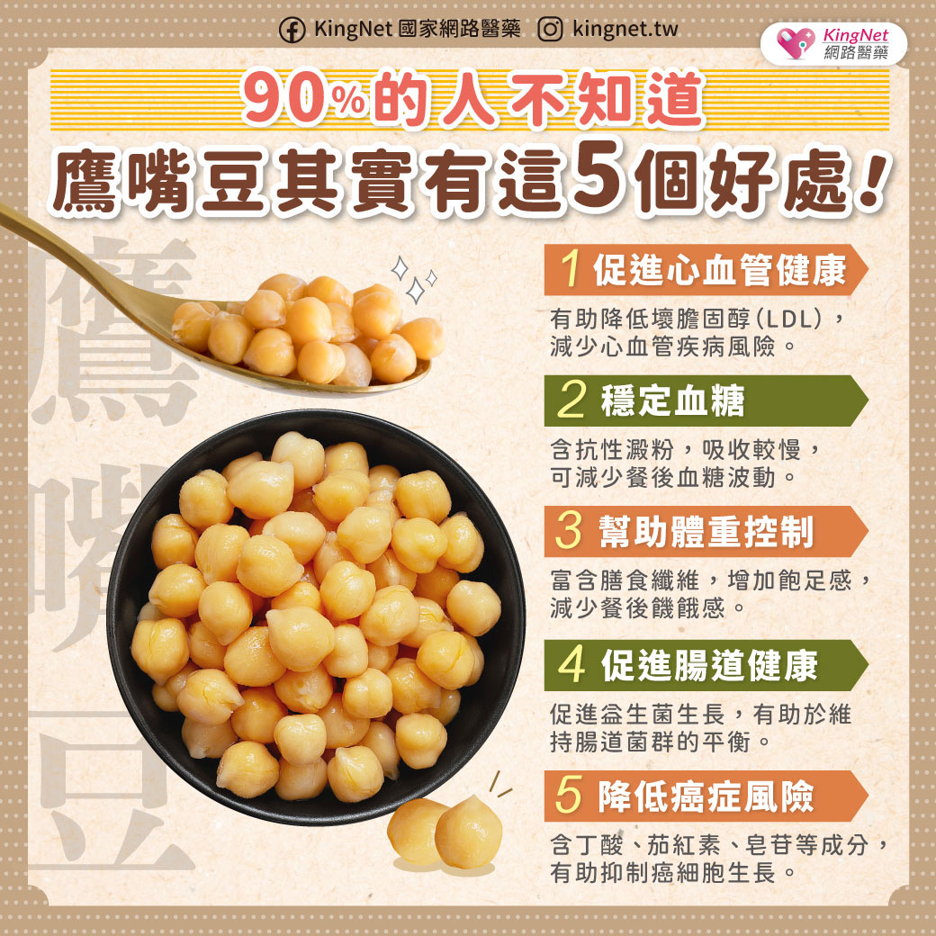 「鷹嘴豆的健康效益有哪些？」健康懶人包
